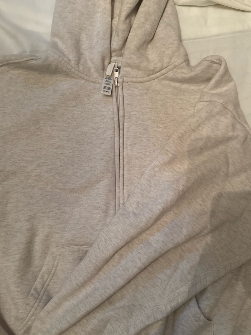 SKIMS Light Beige Half-Zip Hoodie